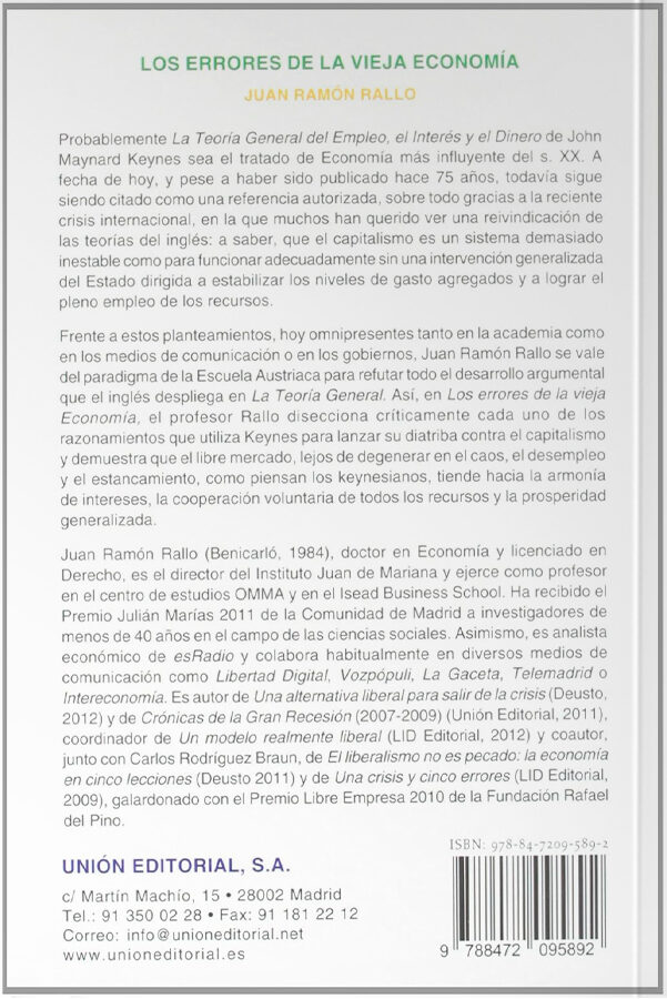 Los errores de la vieja economía: Una refutación de la Teoría General del Empleo, el Interés y el Dinero de John Maynard Keynes - Imagen 2